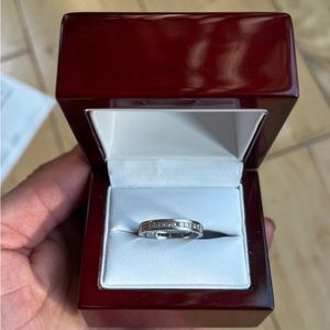Diamond White Gold Eternity Ring - Size 6.5/7
